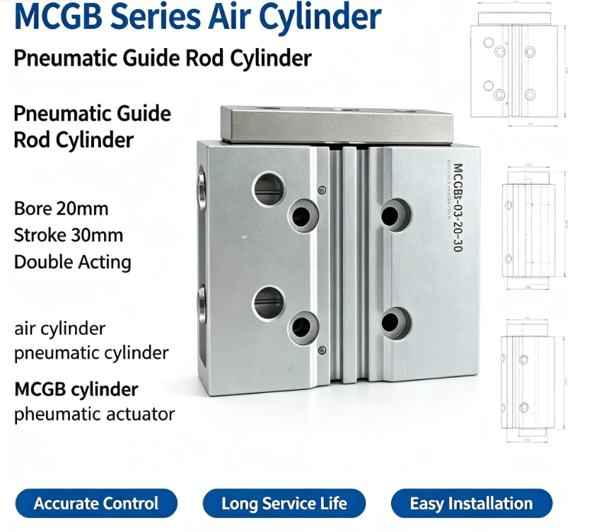 MCGB-03-32-20 Mini Twin-Guide Pneumatic Cylinder high quality